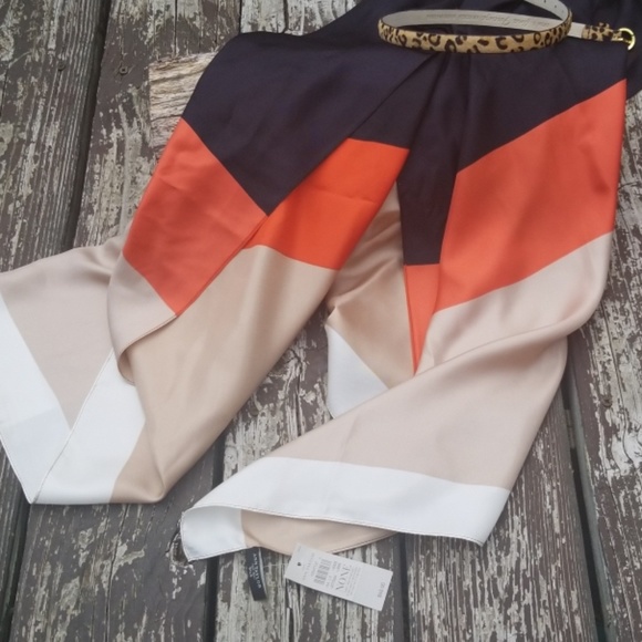 Ann Taylor Accessories - NWT Ann Taylor tan black colorblock scarf GIFT